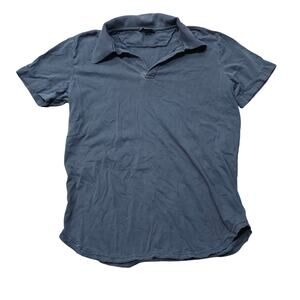 Diesel Navy Blue Cotton Short Sleeve Polo Shirt